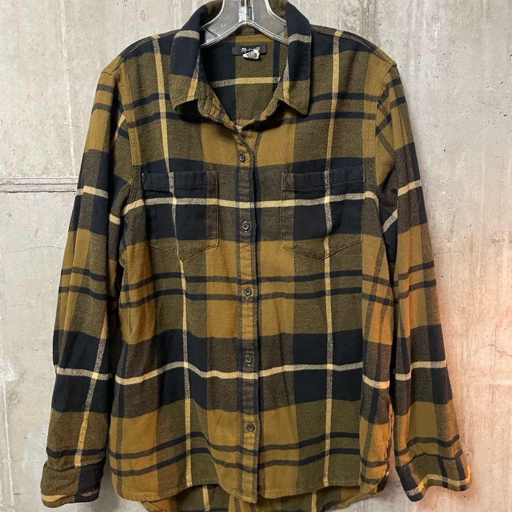 Madewell Plaid Button-Up Flannel size XL